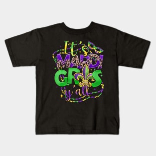 Its Mardi Gras Yall Mardi Gras s For Women Men Kids Kids T-Shirt